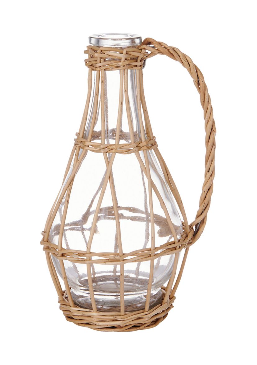 Elements Glass Willow Wrapped Bottle