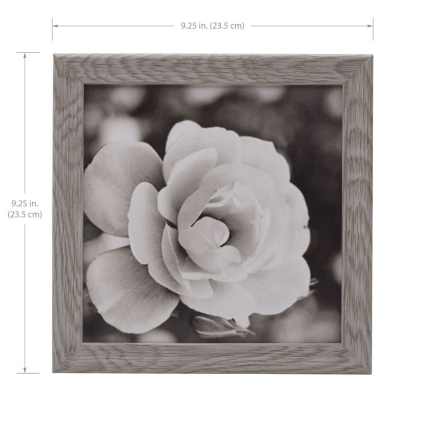 Set of 9 9.25-in Photo Frames-8-in x 8-in Photos, Gray