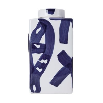 Mikasa 11-in Blue/White Ginger Jar