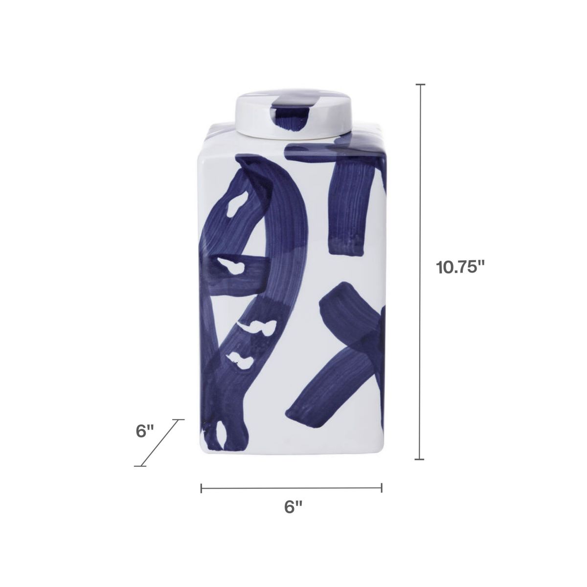 11-in Blue/White Ginger Jar