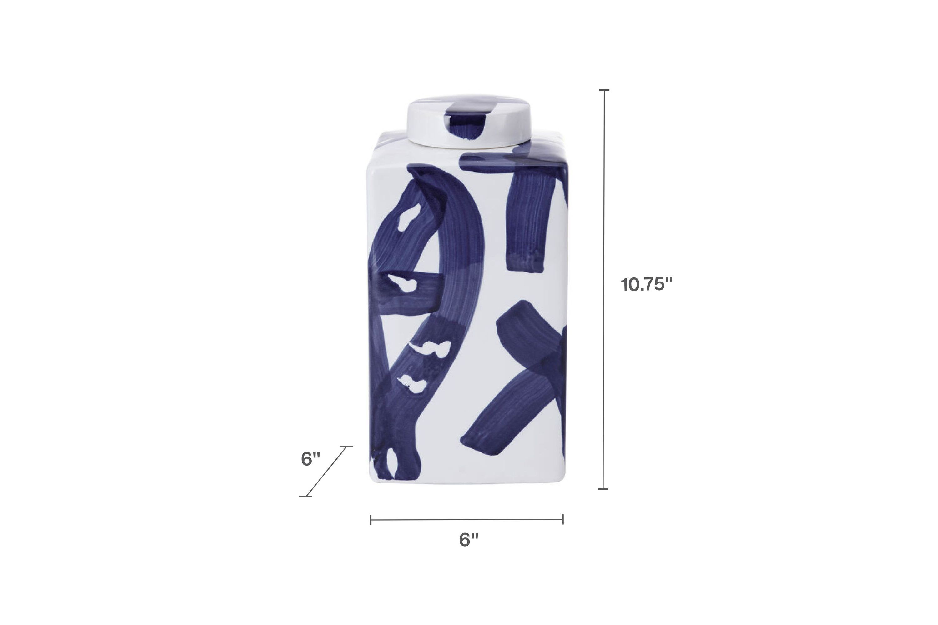 11-in Blue/White Ginger Jar