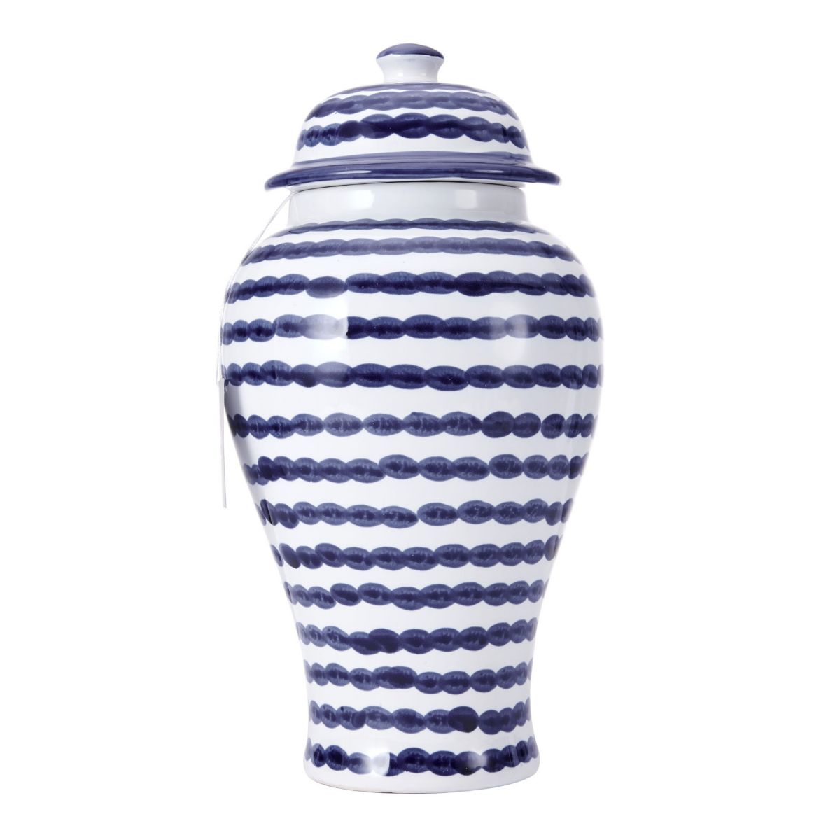 8-in x 15-in Blue/White Stripe Cannister