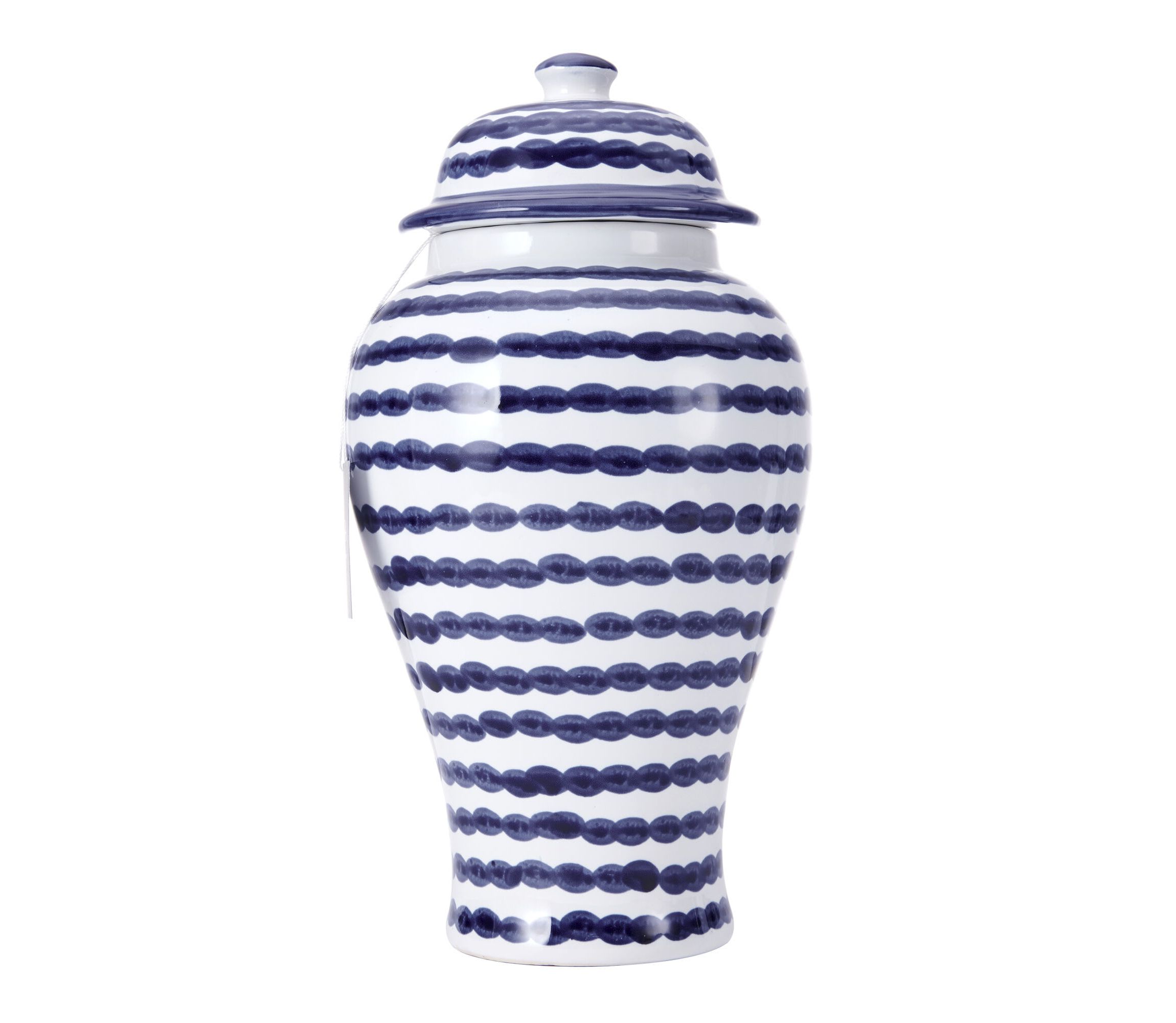 8-in x 15-in Blue/White Stripe Cannister