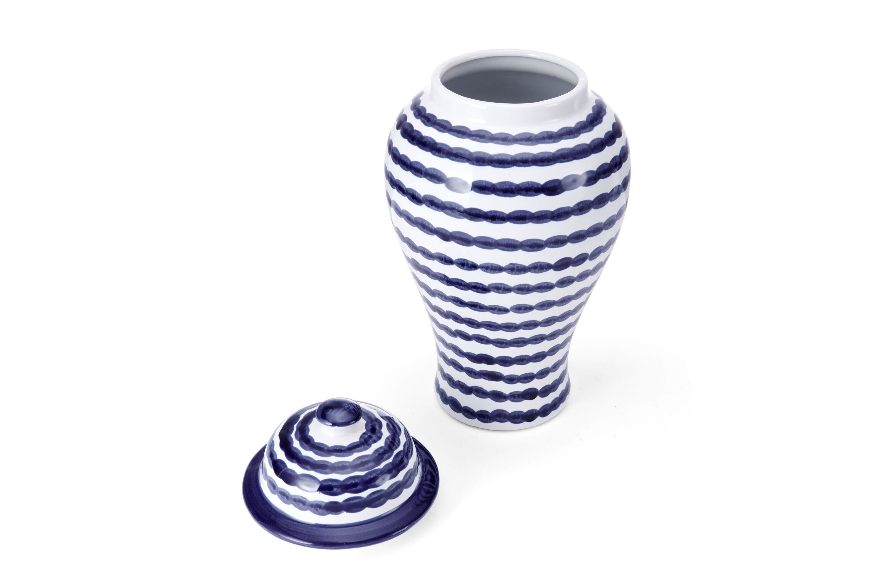 8-in x 15-in Blue/White Stripe Cannister