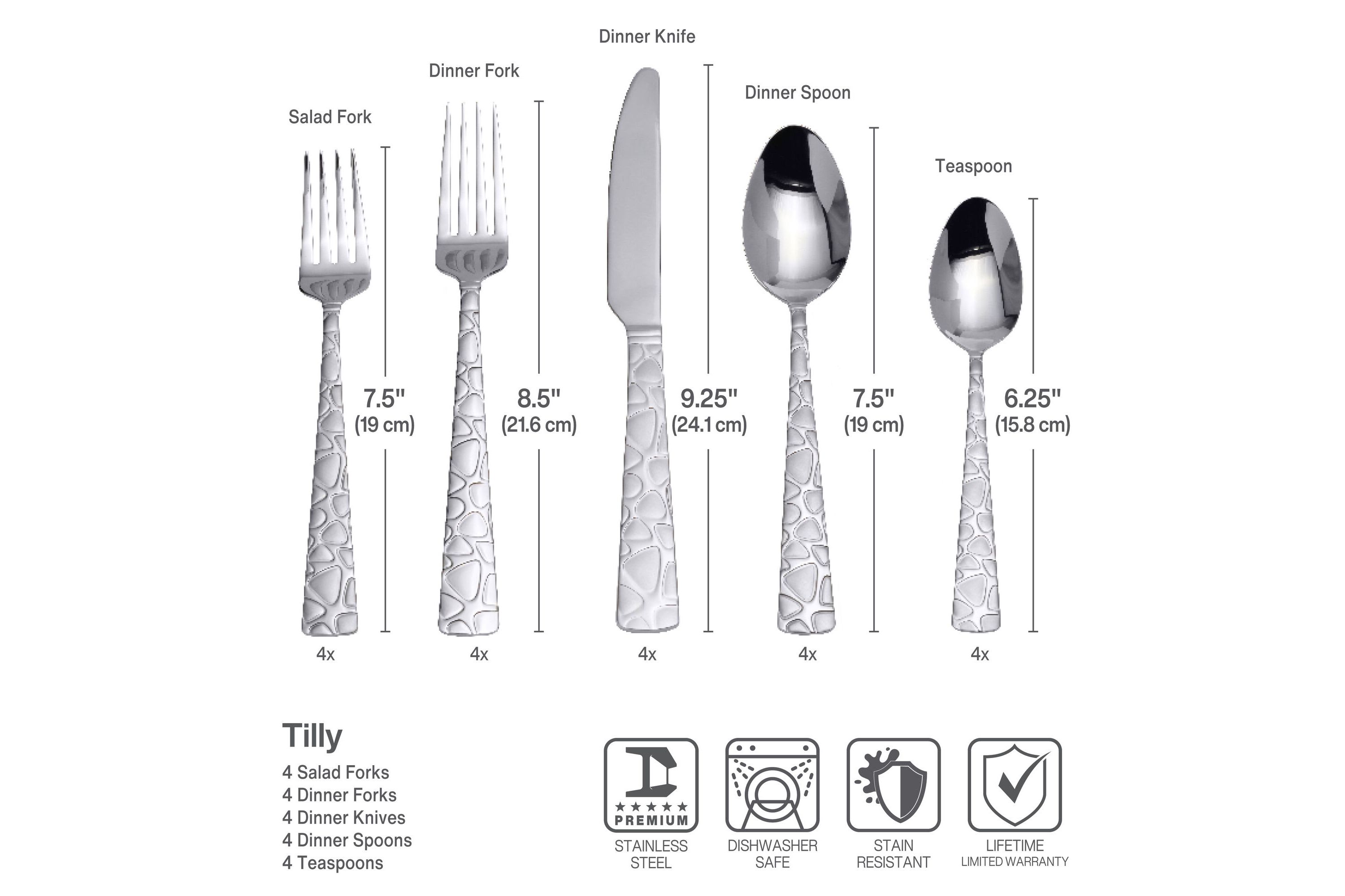 Gourmet Basics by Mikasa Tilly 20-pc Flatware Set, Service for 4