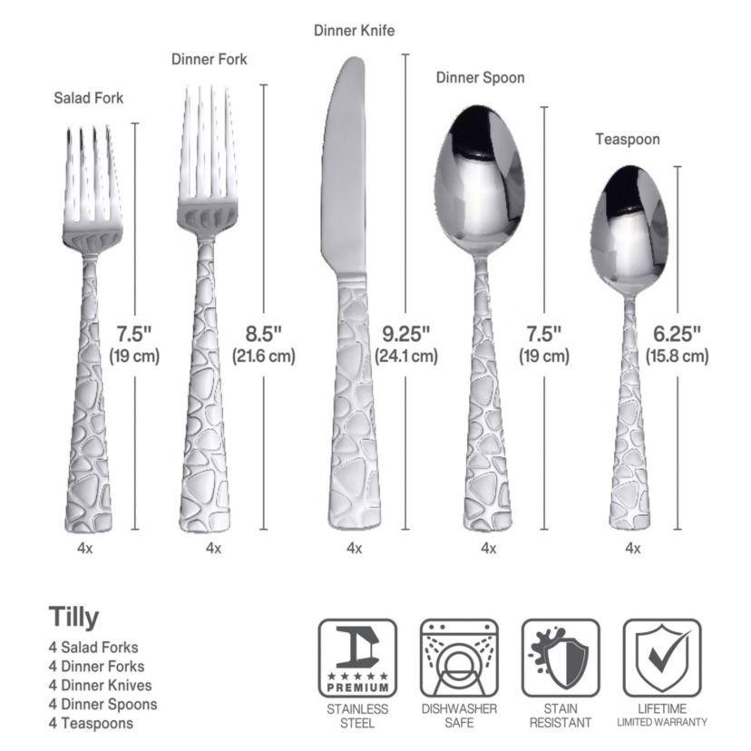 Gourmet Basics by Mikasa Tilly 20-pc Flatware Set, Service for 4