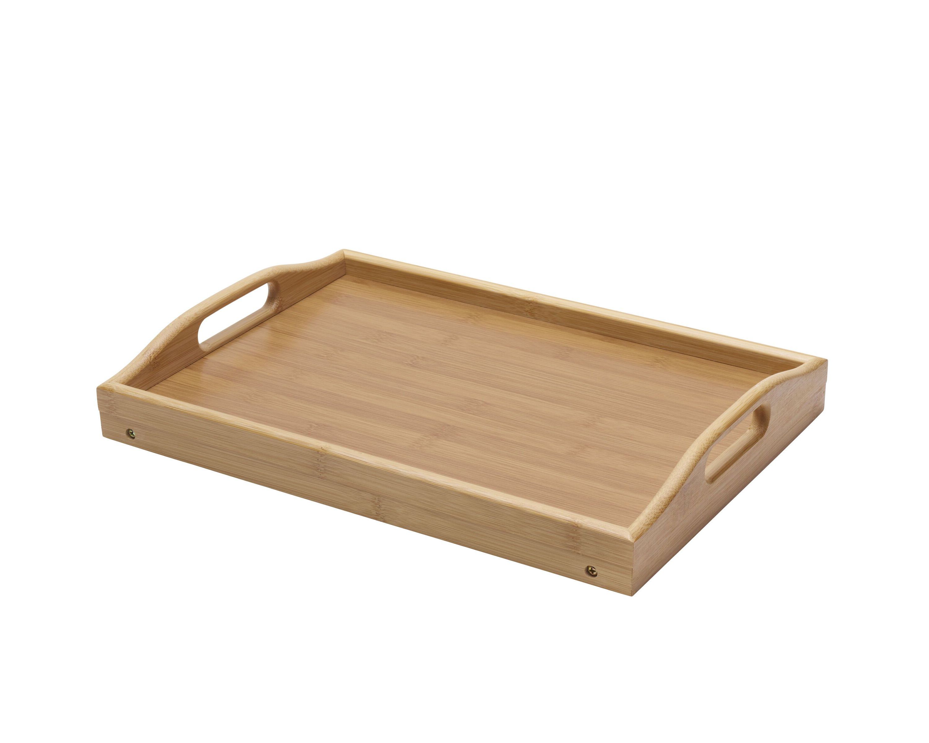19.7 x 11.8 Inch Bamboo Bed Wood Tray