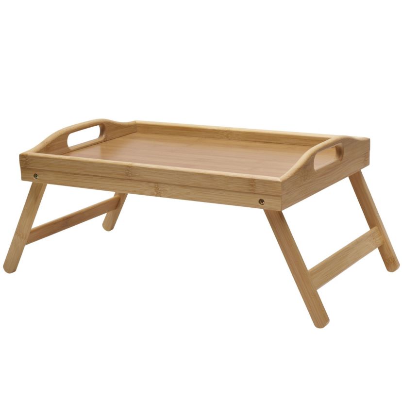 19.7 x 11.8 Inch Bamboo Bed Wood Tray