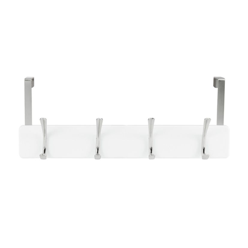 Over The Door Hooks, Coat Rack for Entry Way, Bathroom, Bedroom, Laundry Room, Closet, Office, Dorm Room, Each Hook Supports 7 lbs, 4 Hook