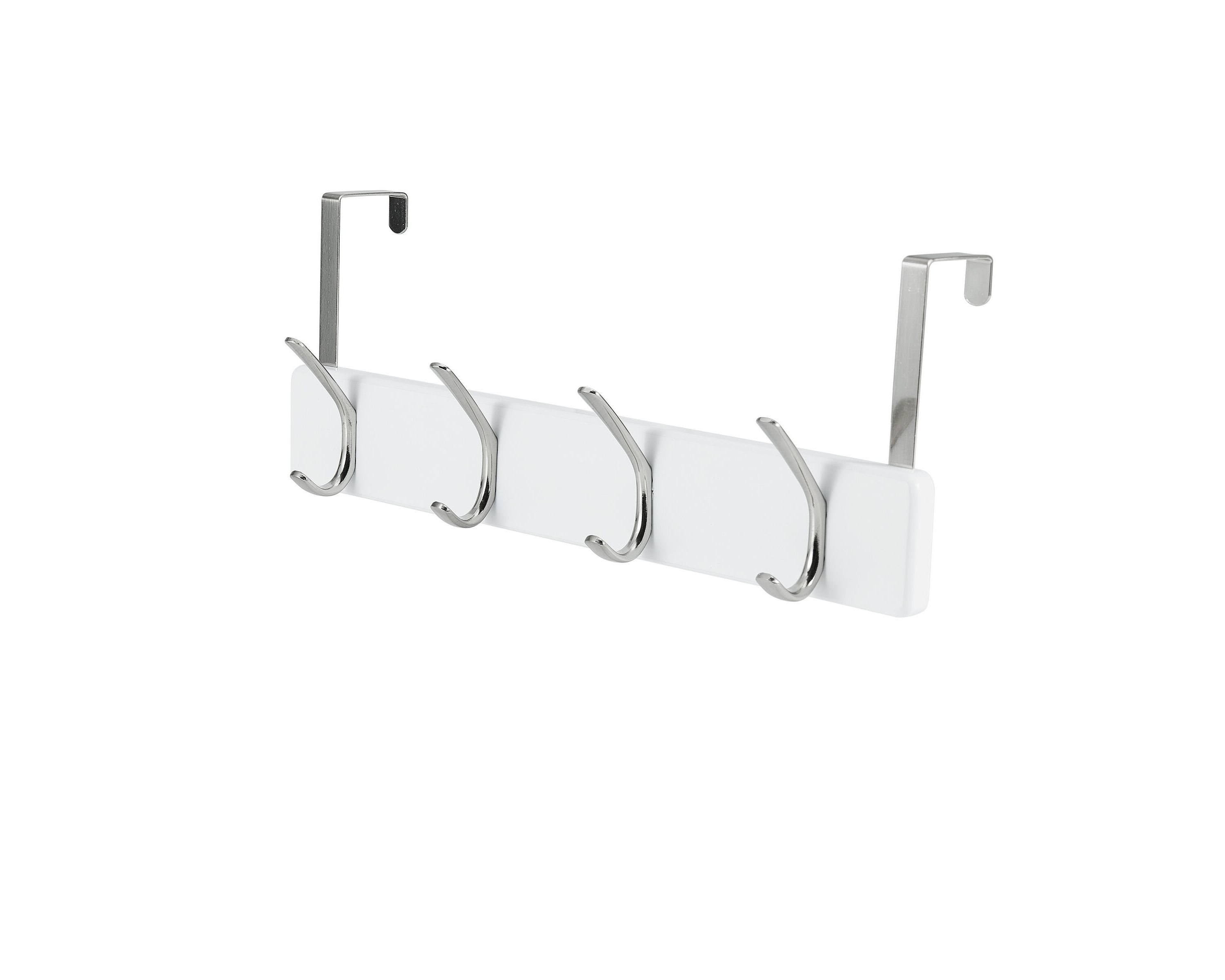 Over The Door Hooks, Coat Rack for Entry Way, Bathroom, Bedroom, Laundry Room, Closet, Office, Dorm Room, Each Hook Supports 7 lbs, 4 Hook