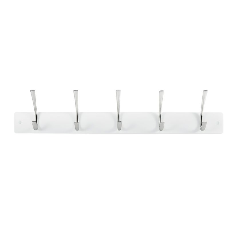 Wall Mounted Coat Rack for Entry Way, Bathroom, Bedroom, Laundry Room, Closet, Office, Garage, Each Hook Supports 7lbs, 5 Hook
