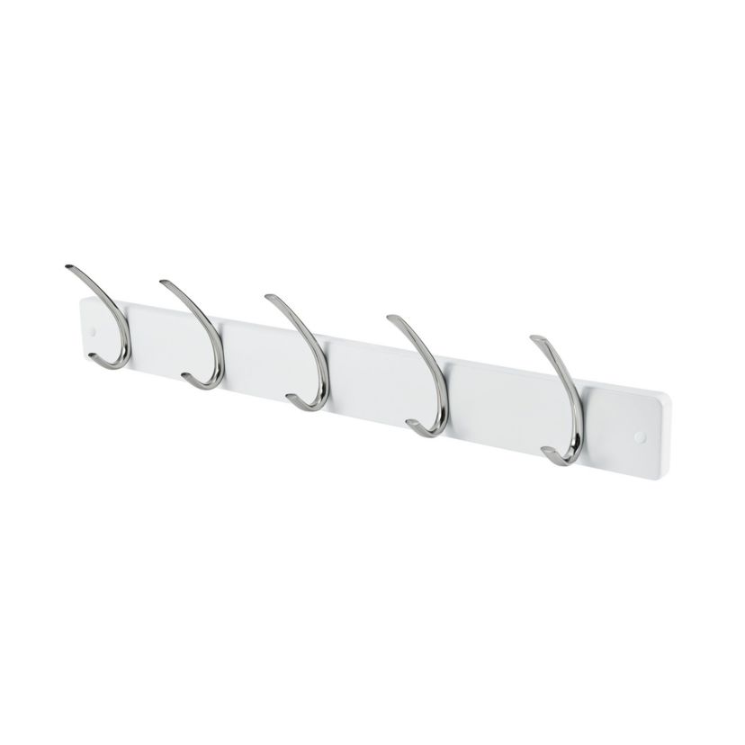 Wall Mounted Coat Rack for Entry Way, Bathroom, Bedroom, Laundry Room, Closet, Office, Garage, Each Hook Supports 7lbs, 5 Hook