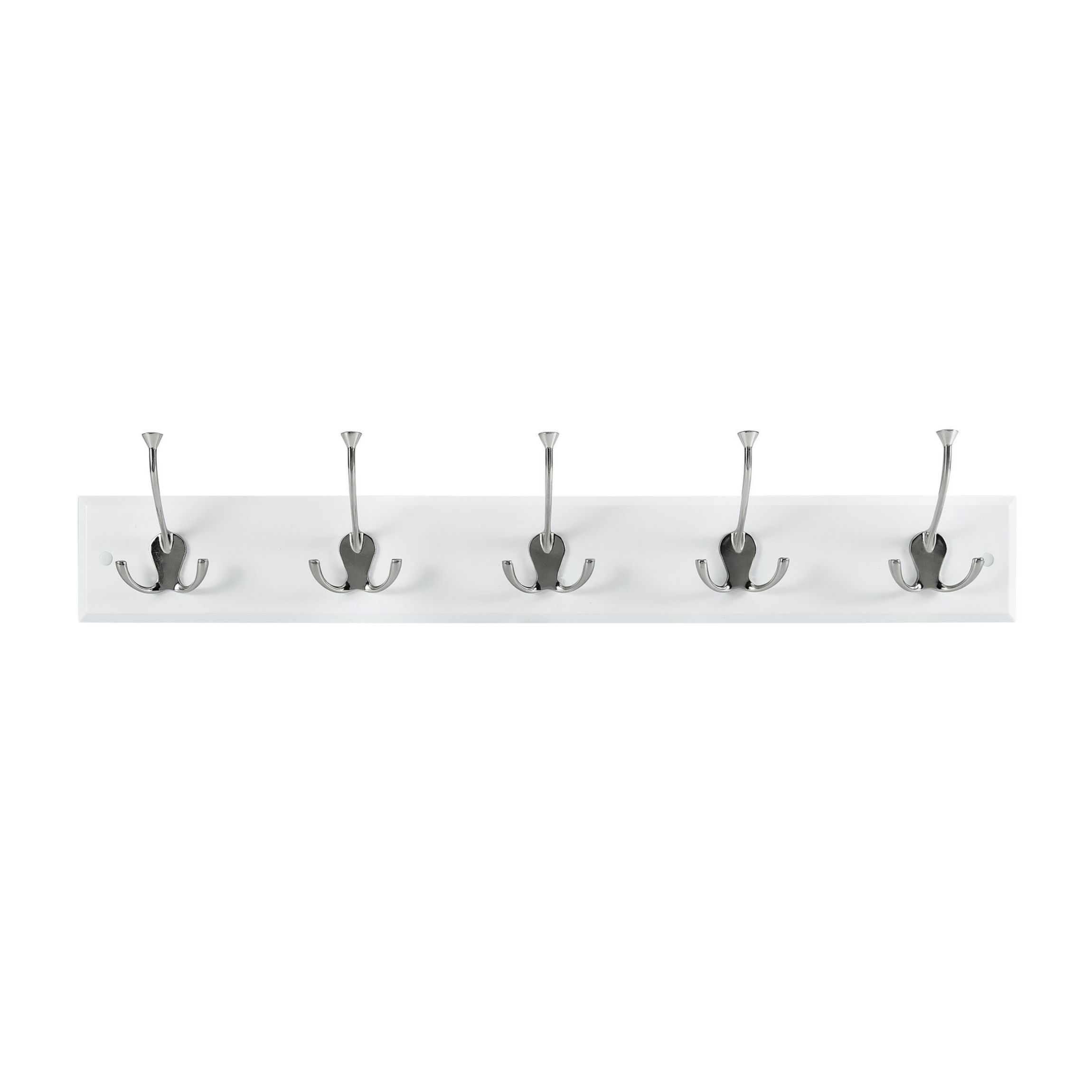 Wall Mounted Tri Hook Coat Rack for Entry Way, Bathroom, Bedroom, Laundry Room, Closet, Office, Garage, Each Hook Supports 7lbs, 5 Hook