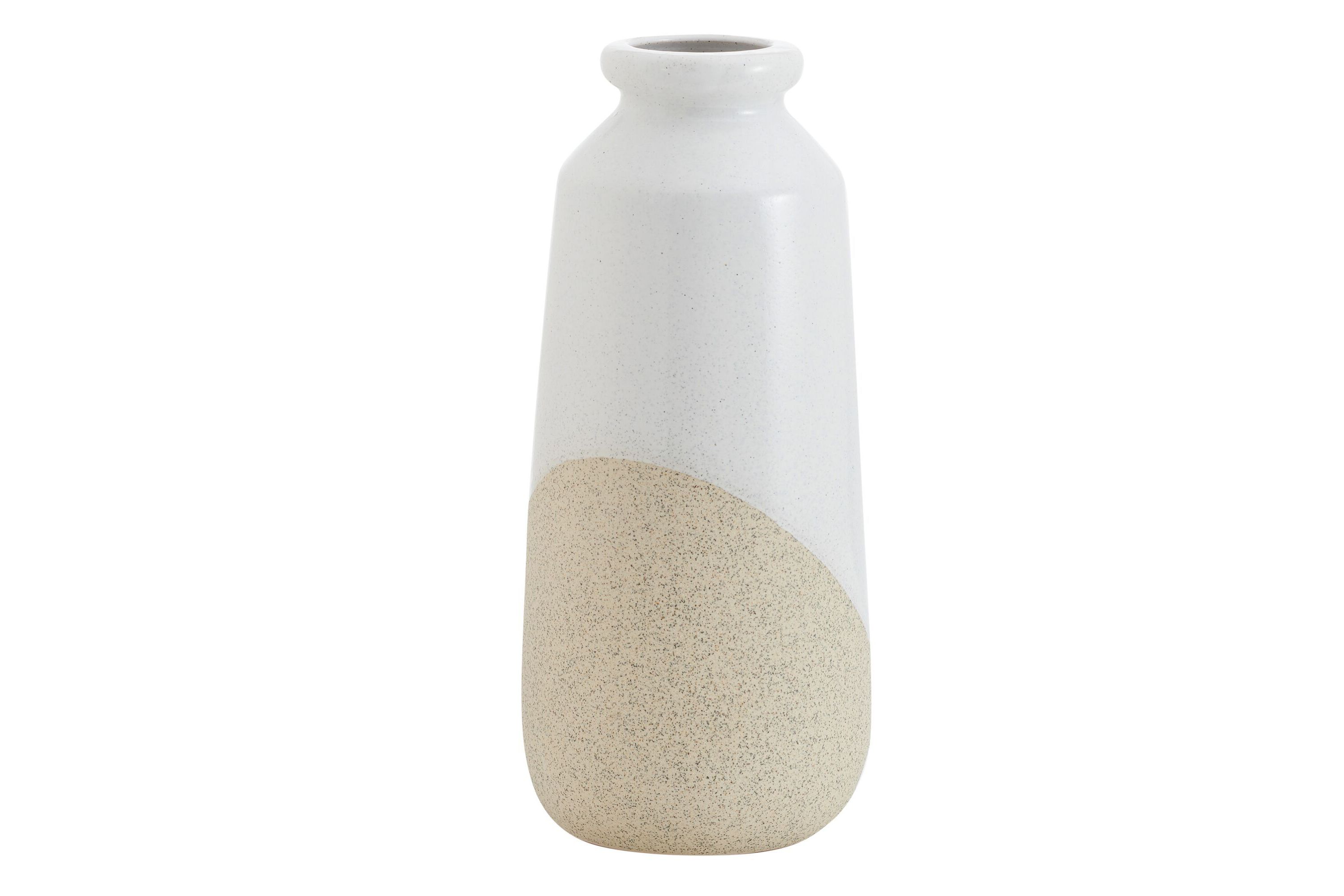 Natural 2-Tone 6 x 13-Inch Vase-Stoneware