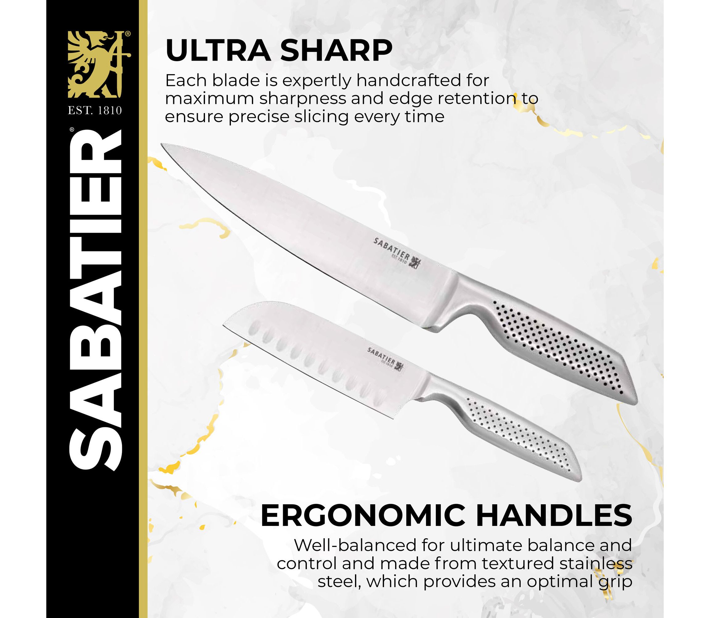 15-pc Acacia Block Knife Set, w/Stainless Steel Hollow Handles