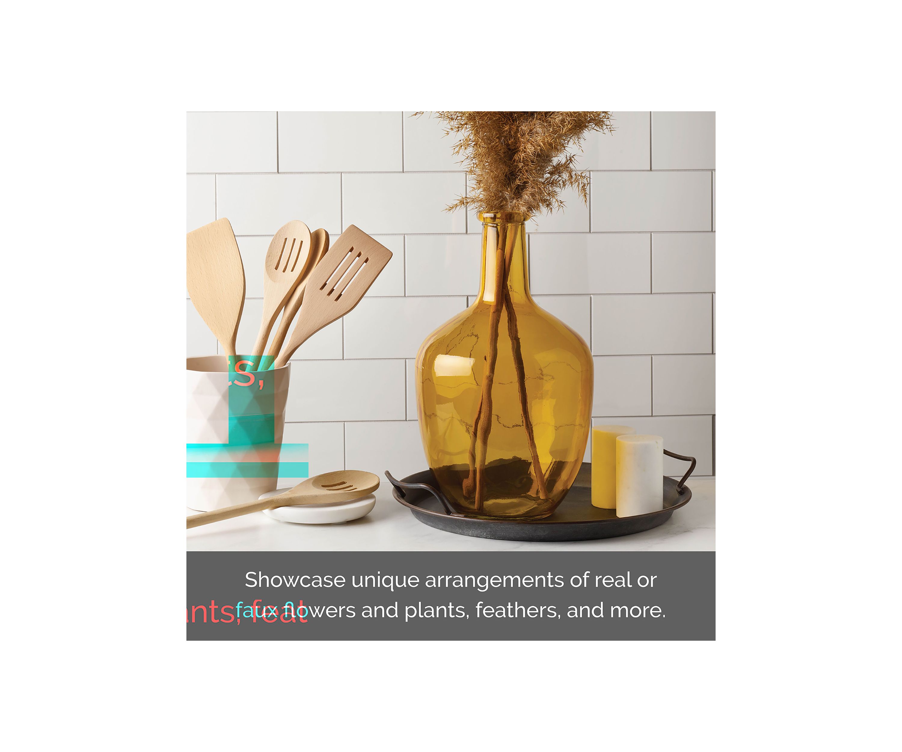 Elements Amber Bulb Glass Vase
