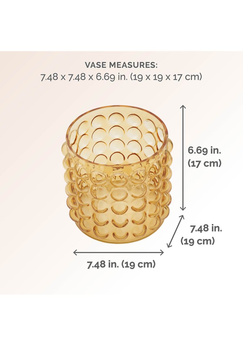 Elements Amber Bubble Glass Vase