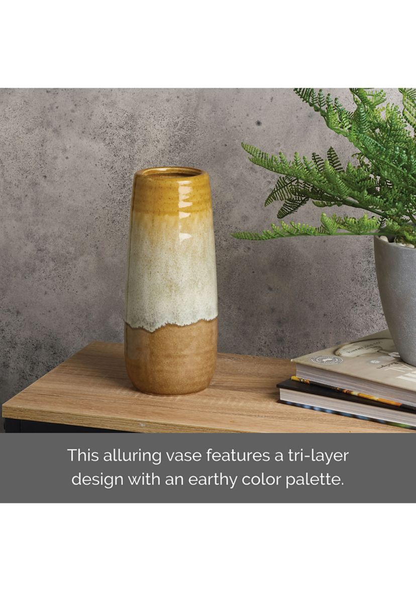Elements Tri Layer Ceramic Vase