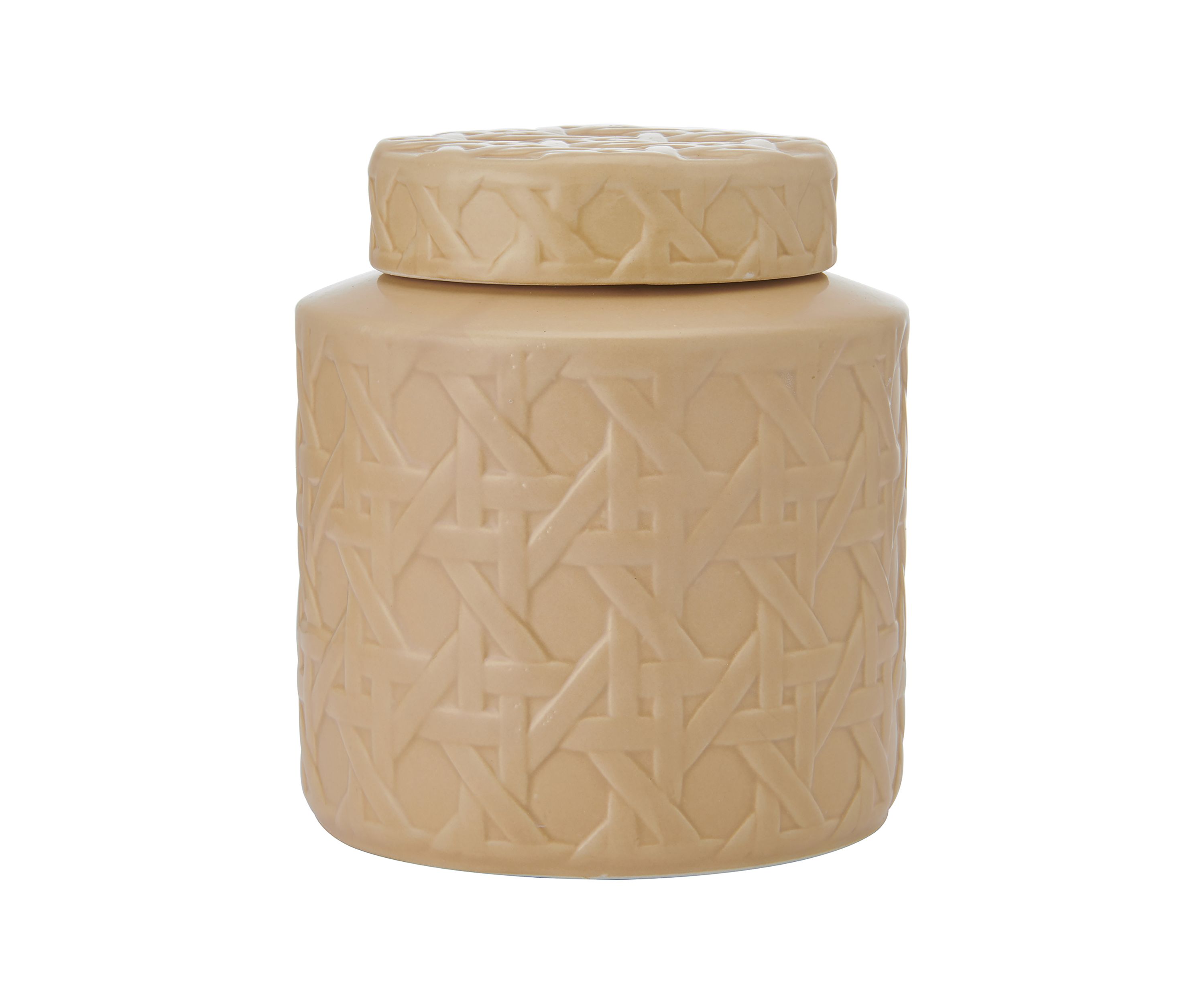 Thatched Pattern Ceramic Container