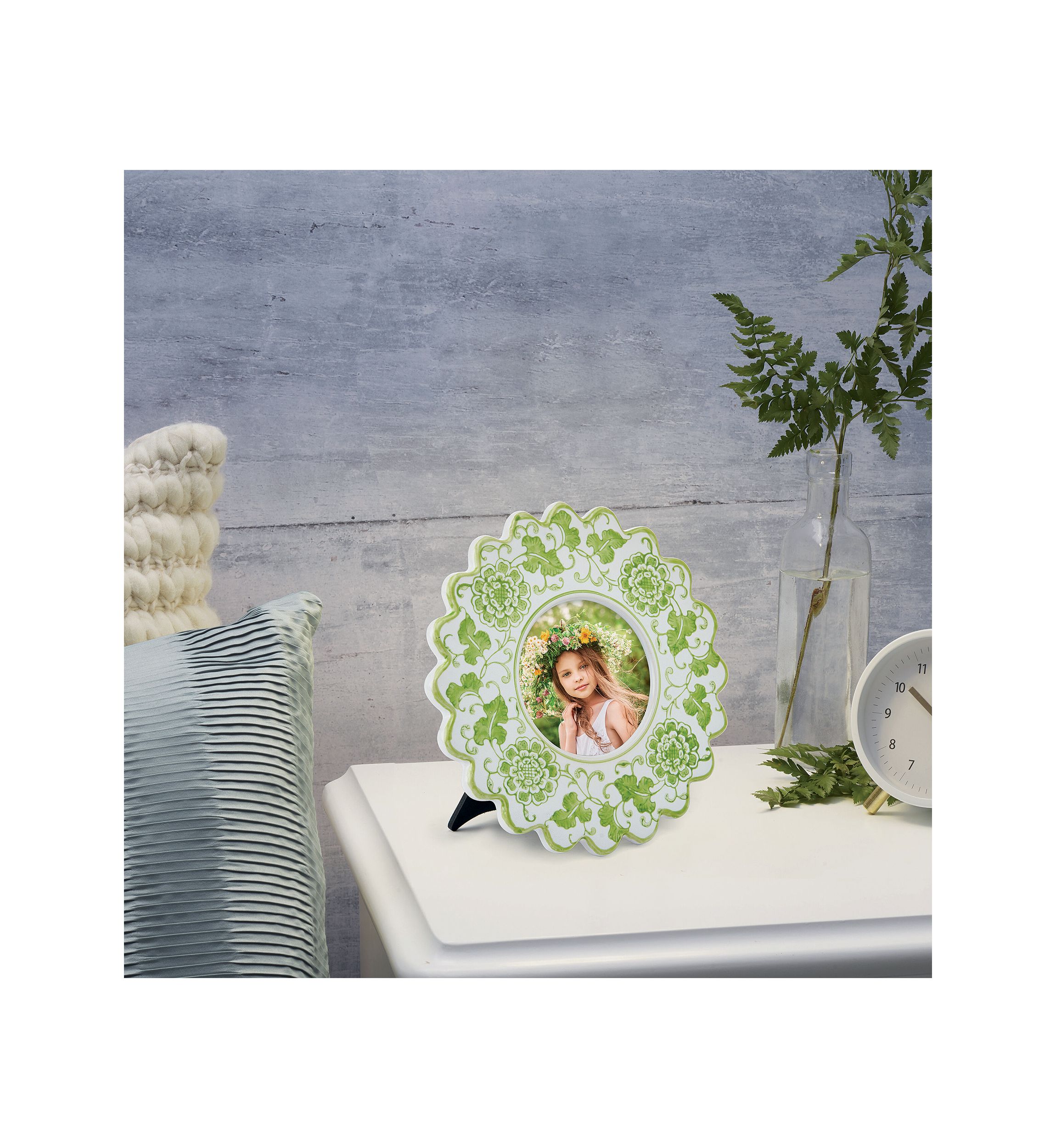 Ceramic Daisy Wavy Photo Frame 