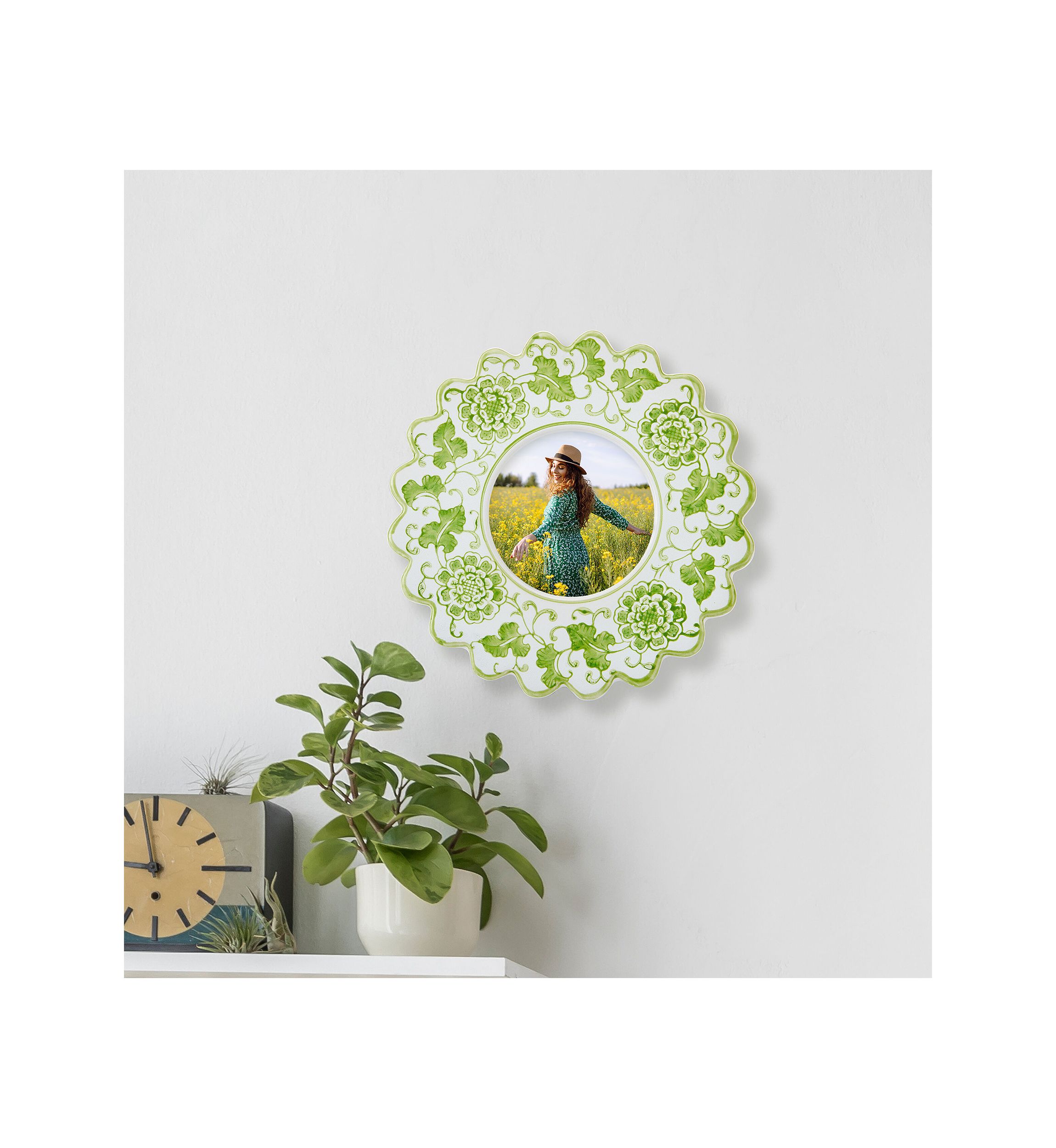 Ceramic Daisy Wavy Photo Frame 