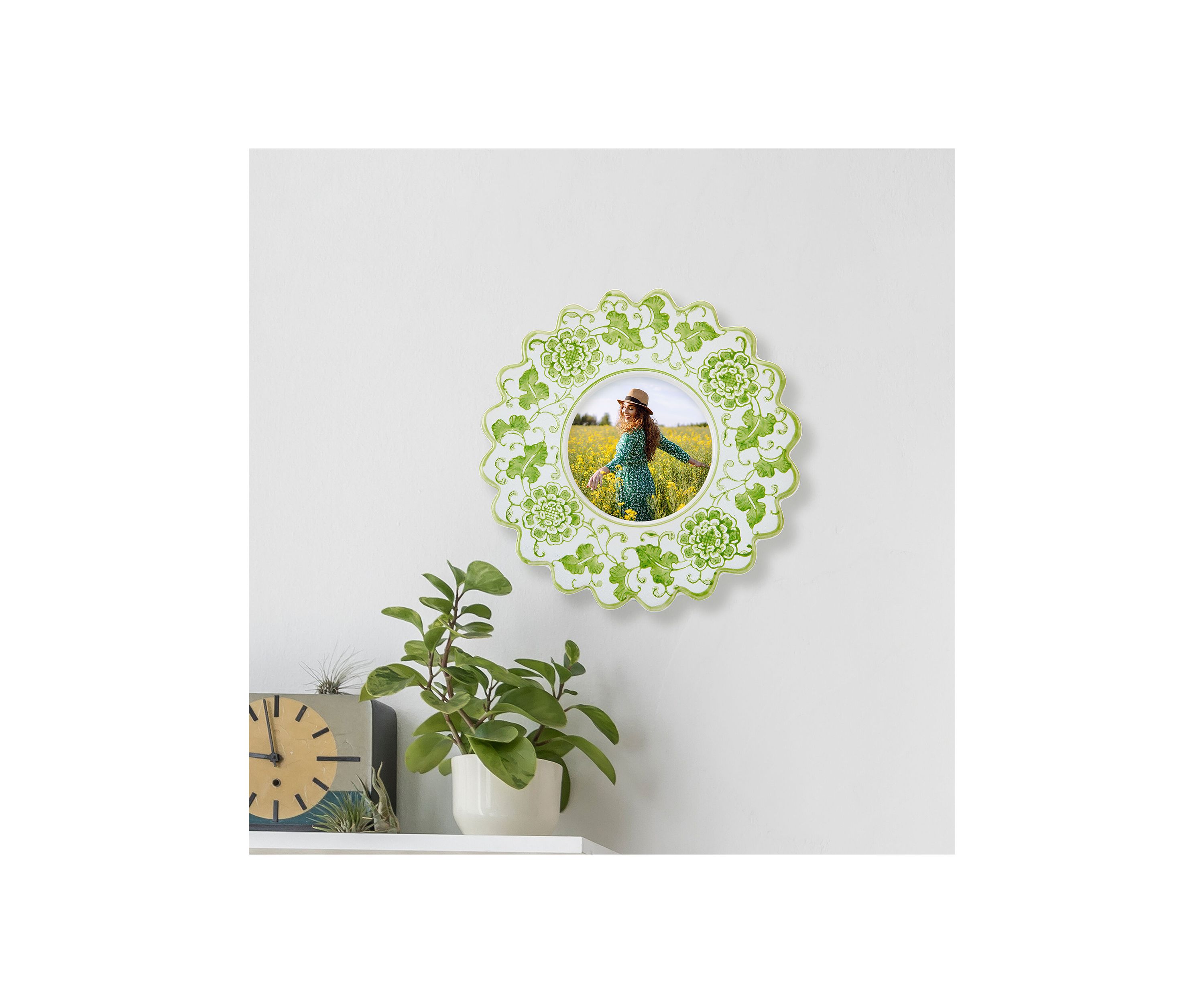 Ceramic Daisy Wavy Photo Frame 