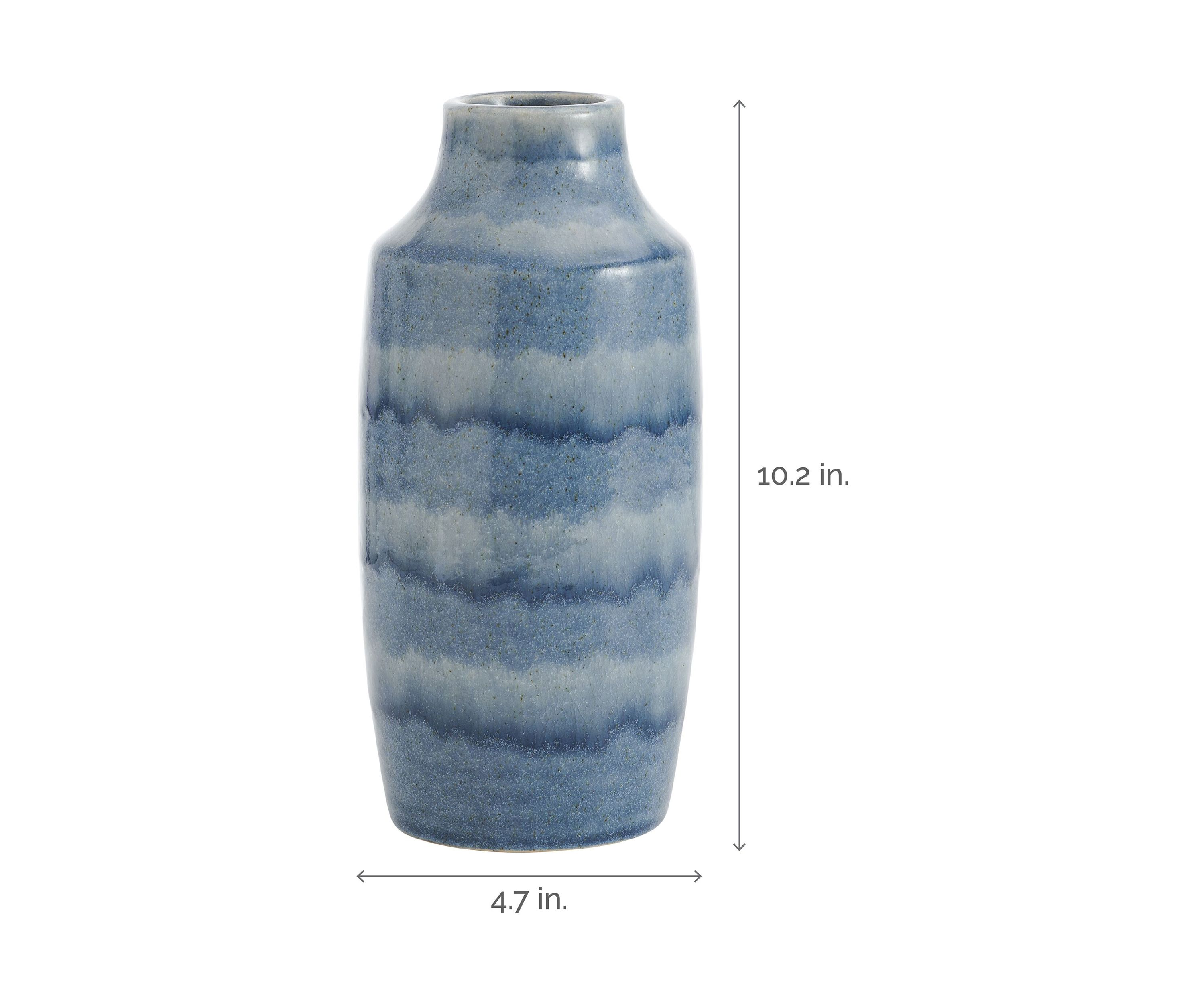 Blue Layered Ceramic Vase