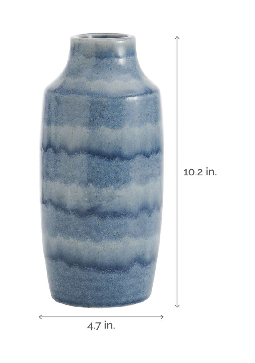 Blue Layered Ceramic Vase