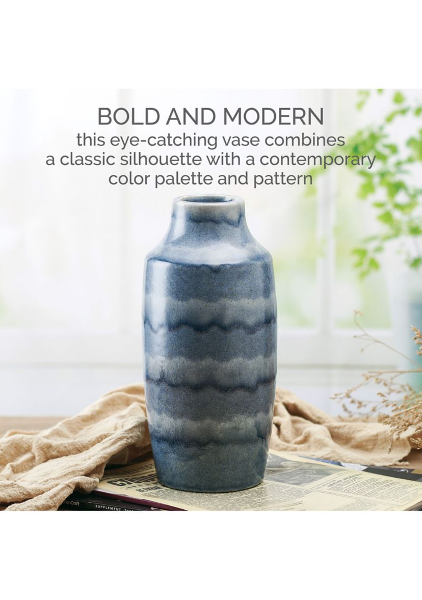 Blue Layered Ceramic Vase