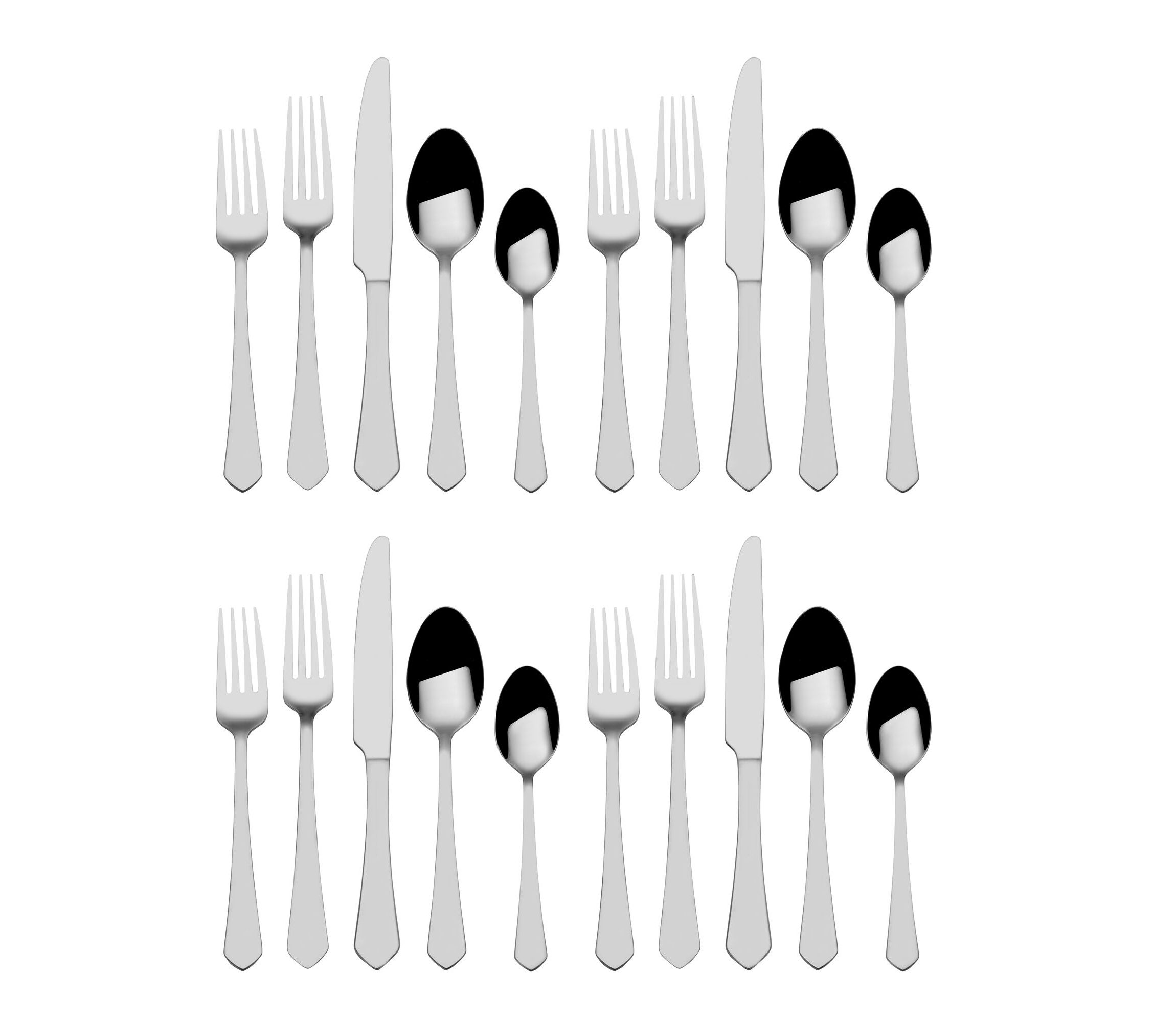 Gourmet Basics by Mikasa Almond 20-pc Flatware Set, Service for 4