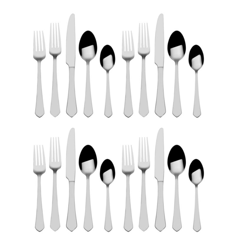 Gourmet Basics by Mikasa Almond 20-pc Flatware Set, Service for 4