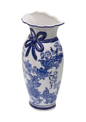 Mikasa Ceramic Blue Floral Wall Vase | belk