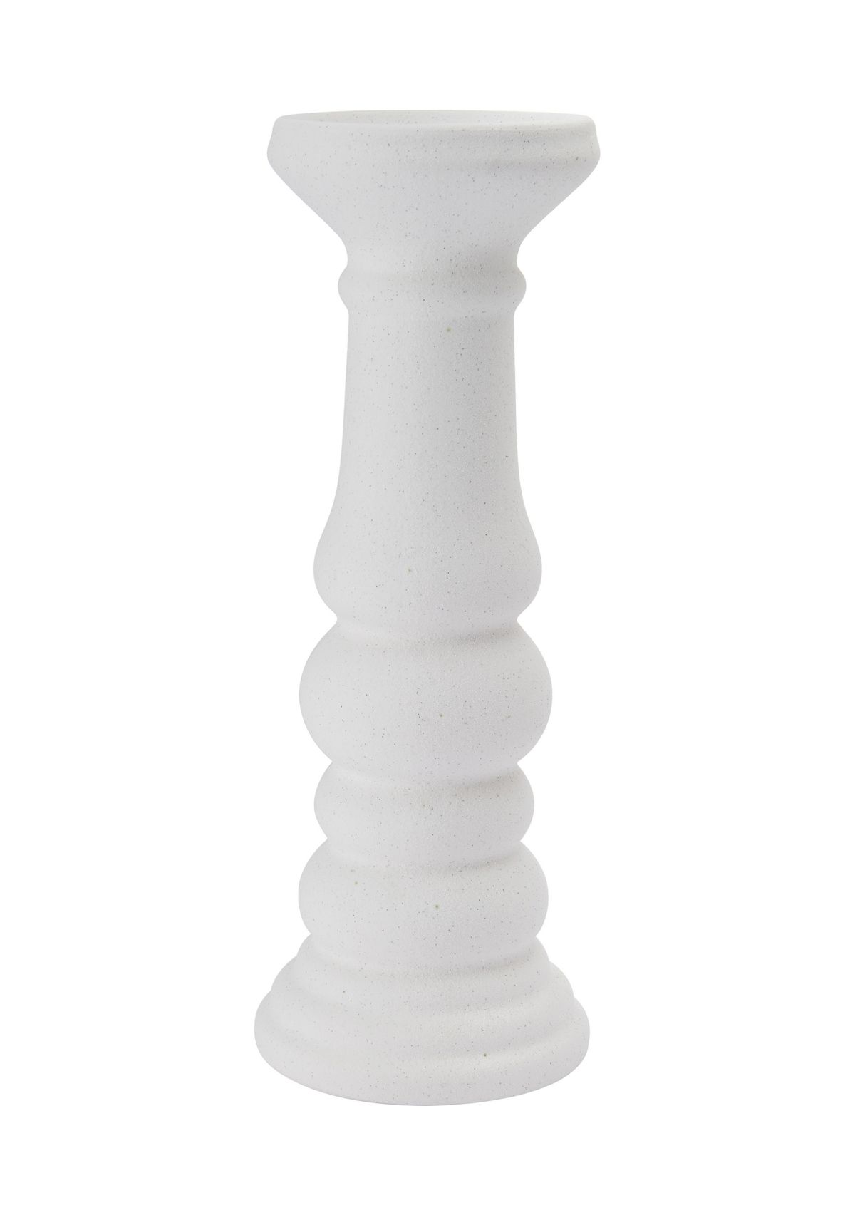 Elements Matte White Ceramic Pillar Holder