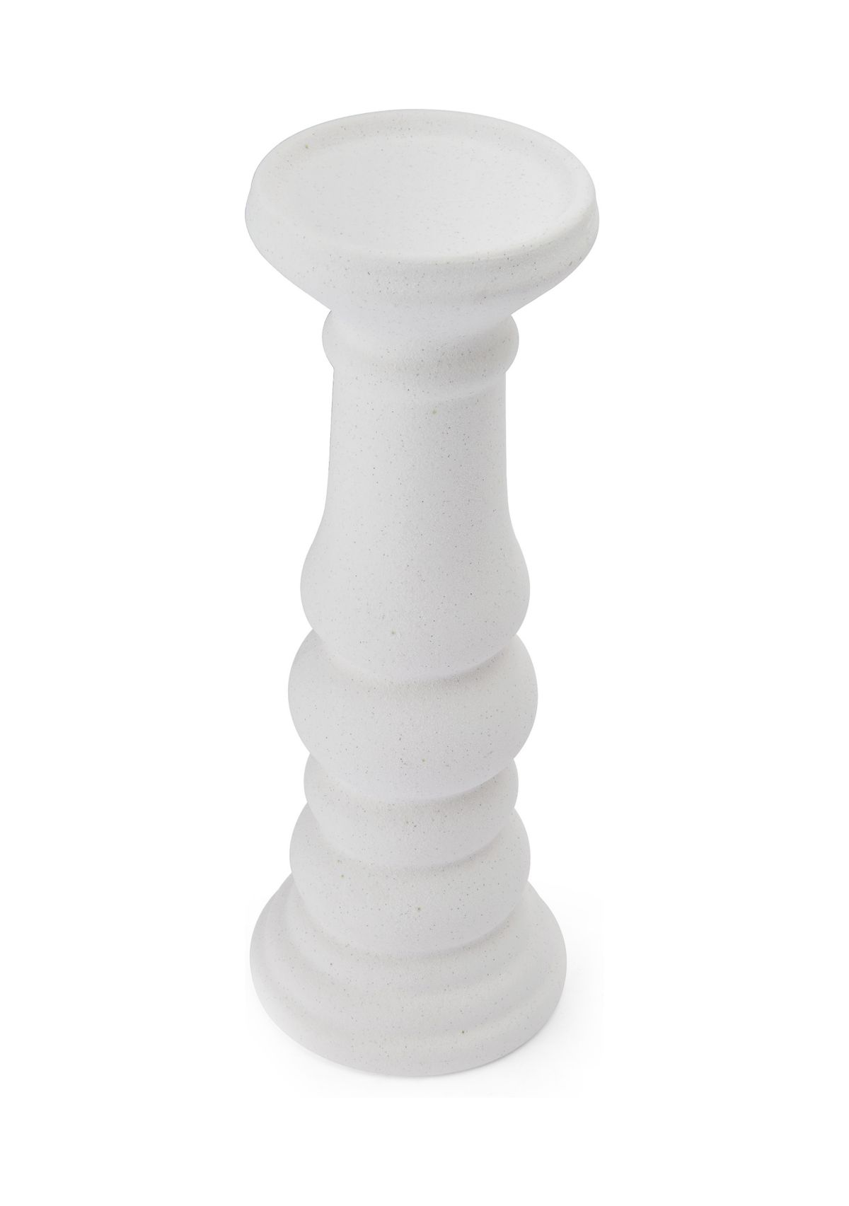 Elements Matte White Ceramic Pillar Holder