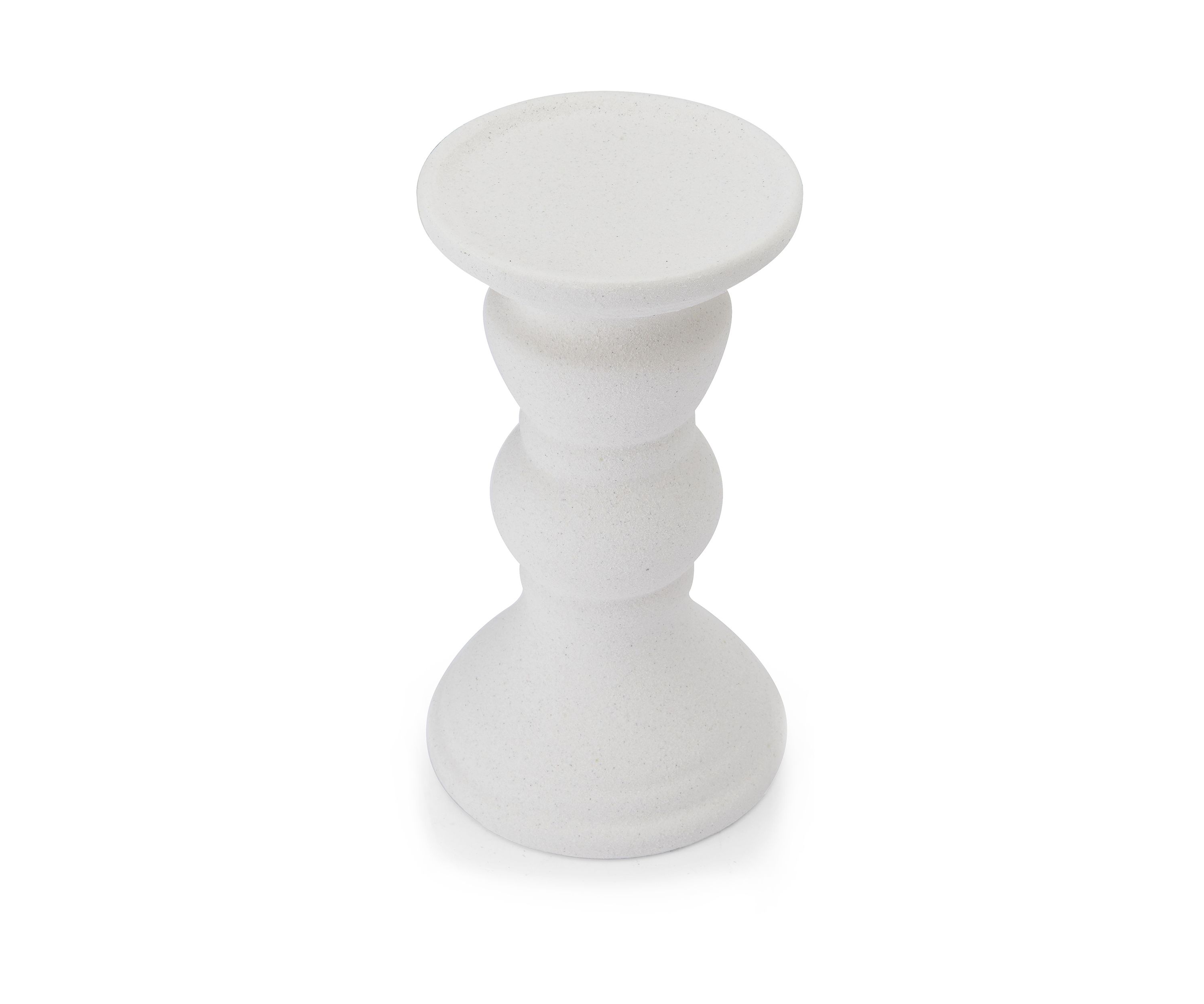 Elements 8" Matte White Ceramic Pillar Holder