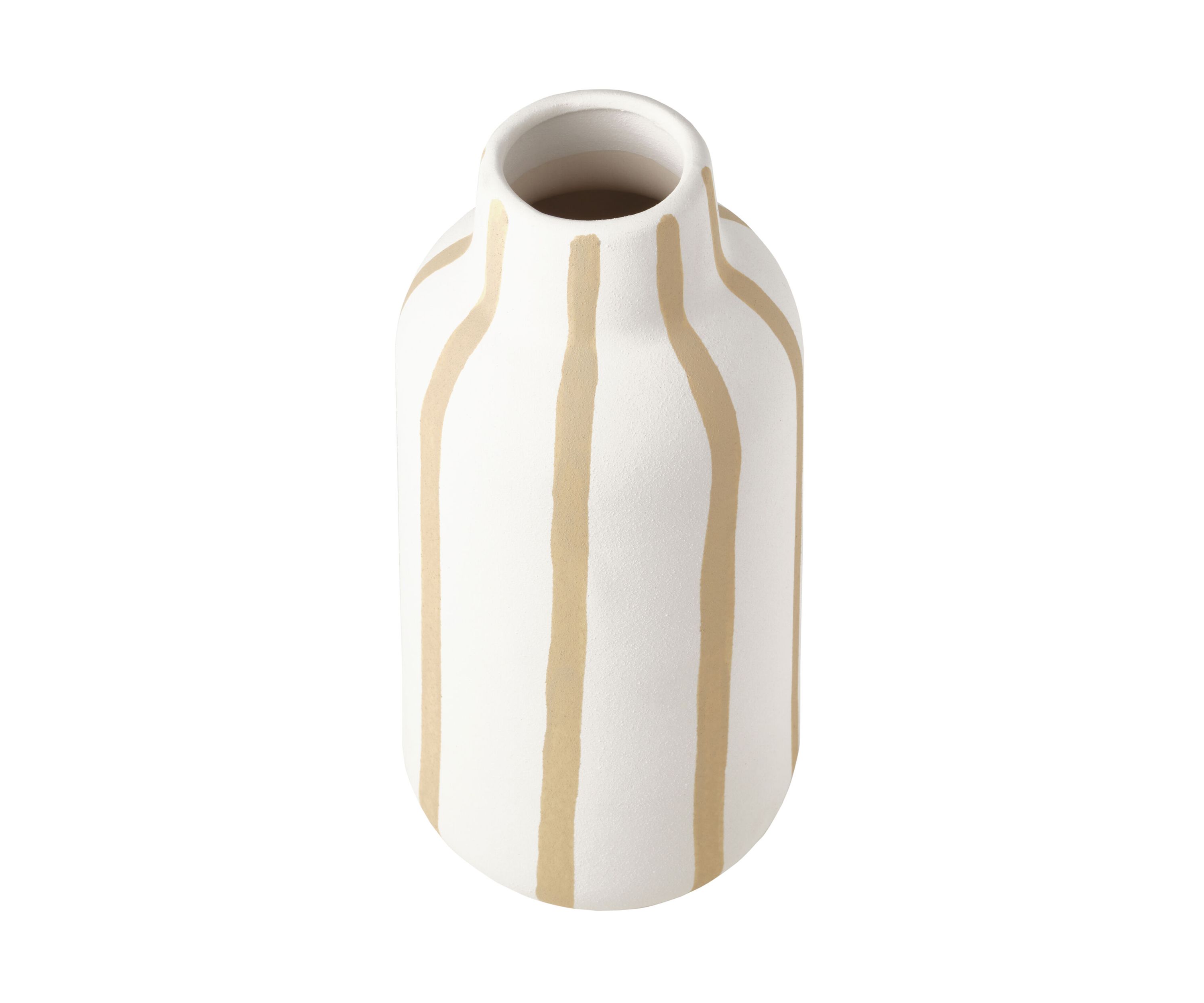 Sand Stripe Stoneware Vase