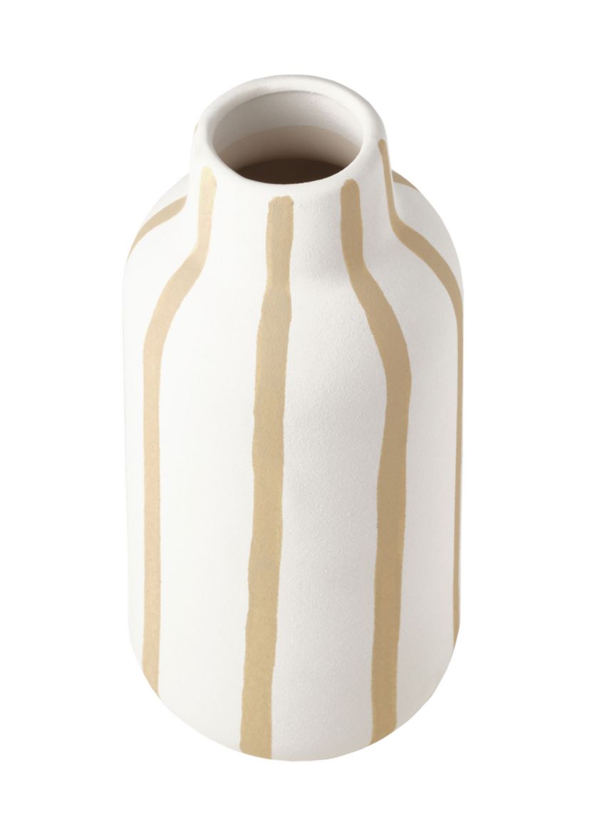 Sand Stripe Stoneware Vase