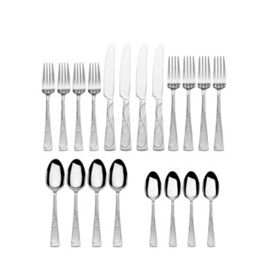 Gourmet Basics by Mikasa Blossom 20-pc Flatware Set, Service for 4