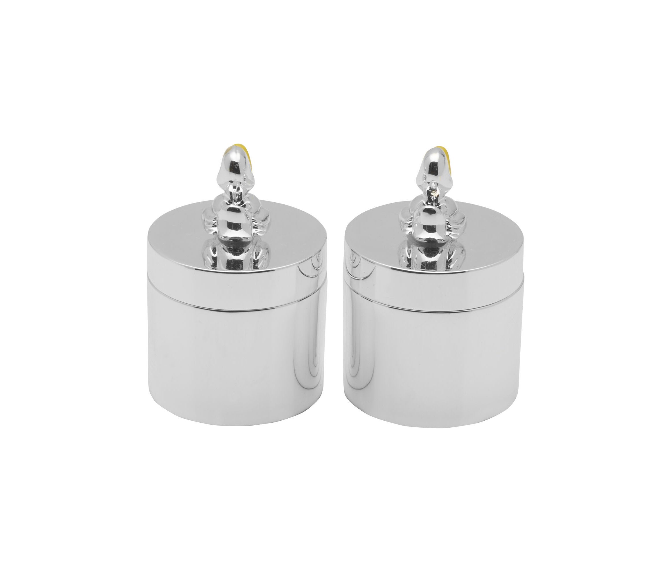 Silver-Plated Baby Duck Keepsake Box Set