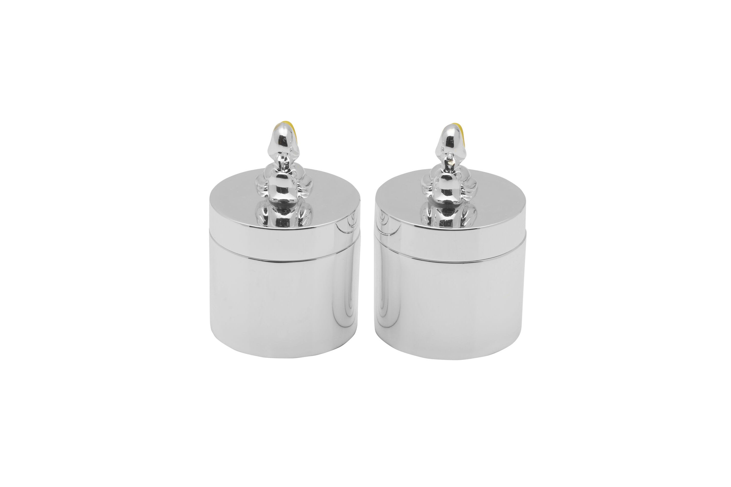 Silver-Plated Baby Duck Keepsake Box Set