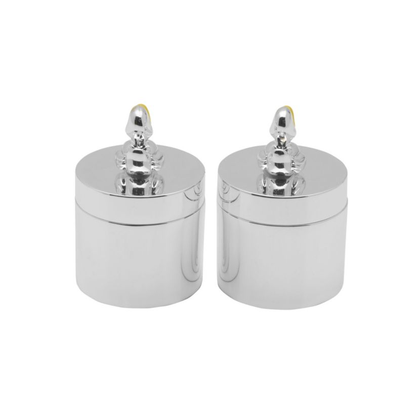 Silver-Plated Baby Duck Keepsake Box Set