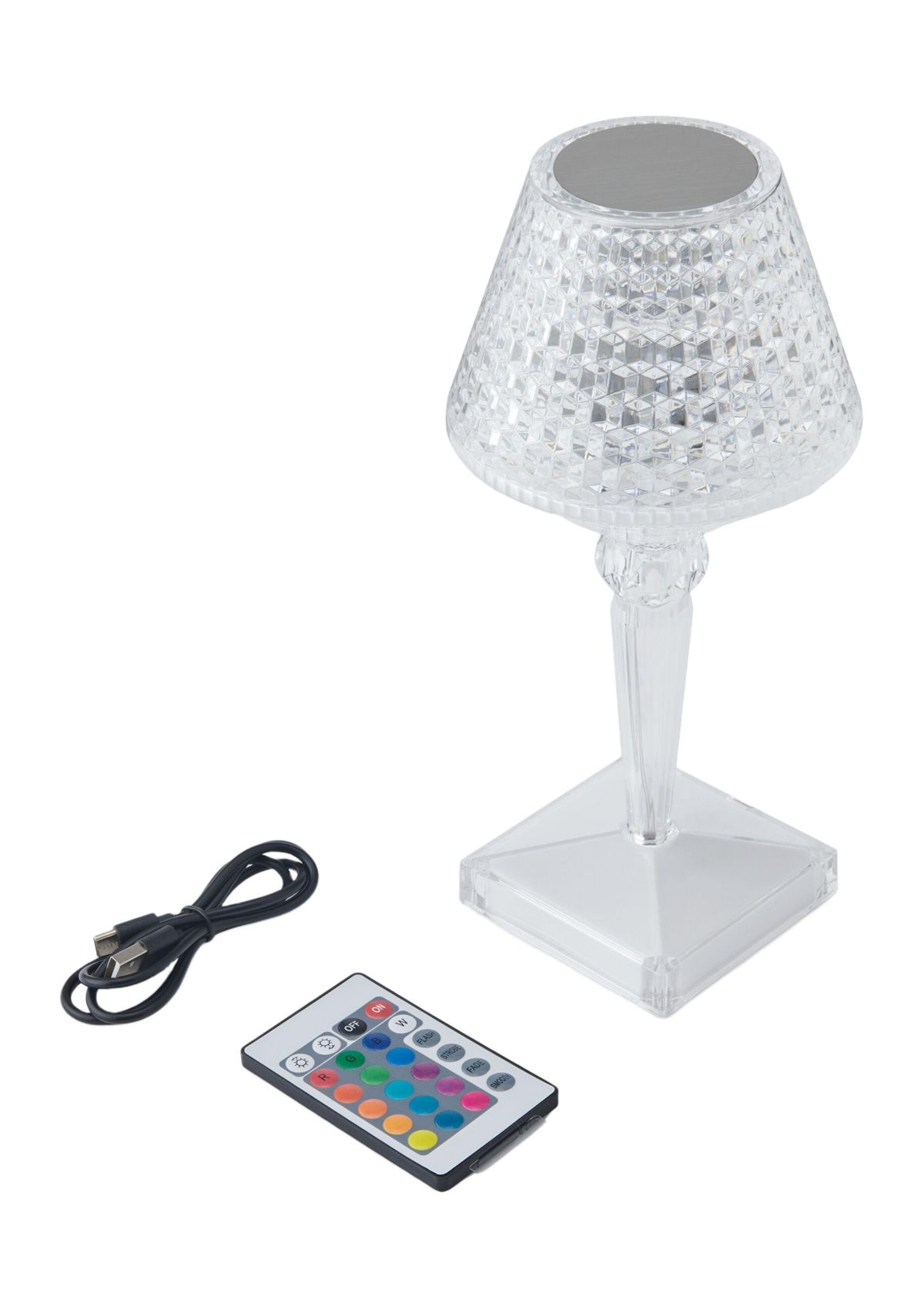 Acrylic 16 Color LED Rechargeable Lamp