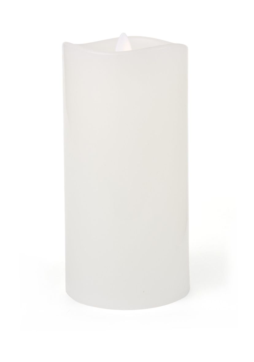 LED Dancing Flame Wavy Pillar Candle 
