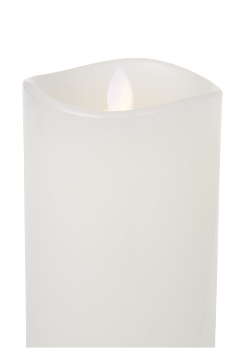 LED Dancing Flame Wavy Pillar Candle 