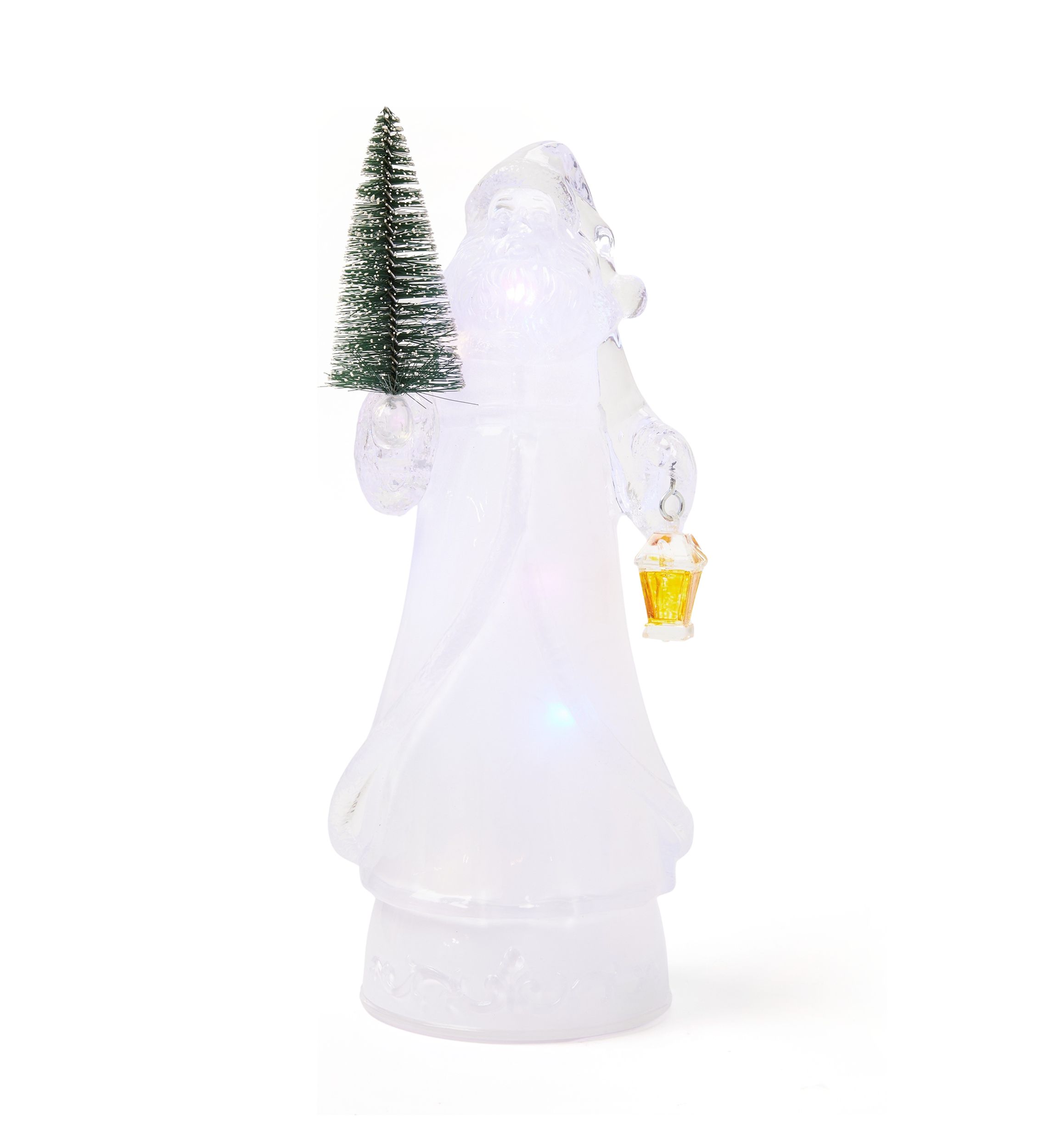 Bazaar Color Changing LED Santa Acrylic Figurine | Belk