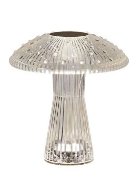 Bazaar Clear Acrylic Mushroom LED Rechargeable Cordless Lamp