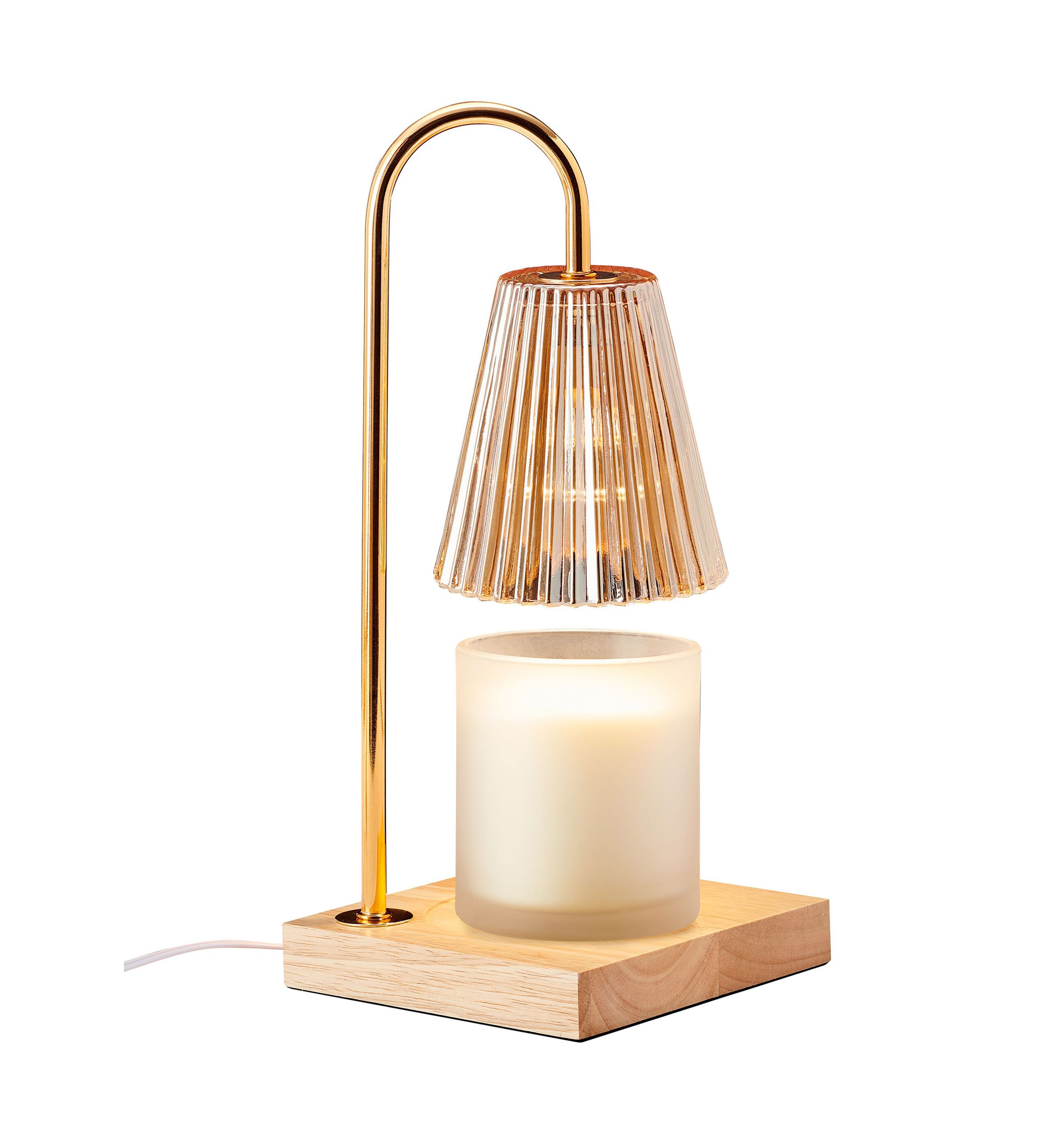 Amber Glass Shade Electric Candle Warmer