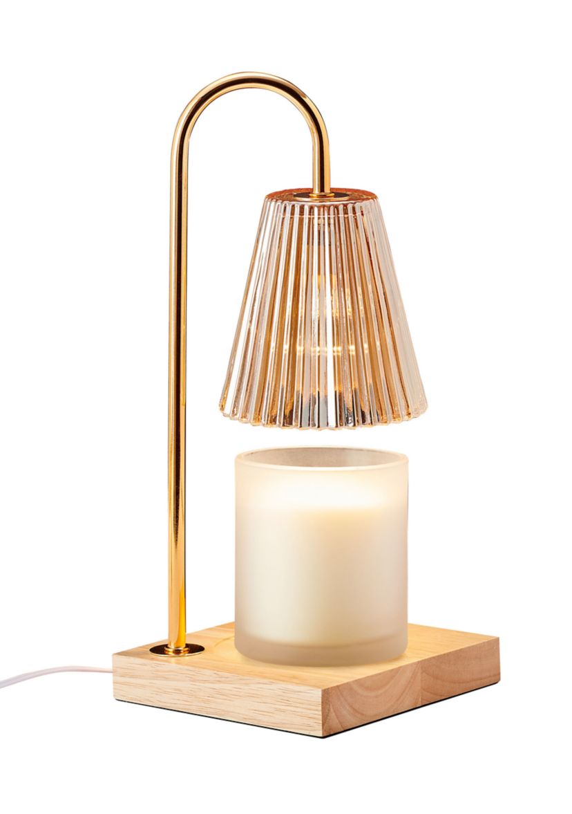 Amber Glass Shade Electric Candle Warmer