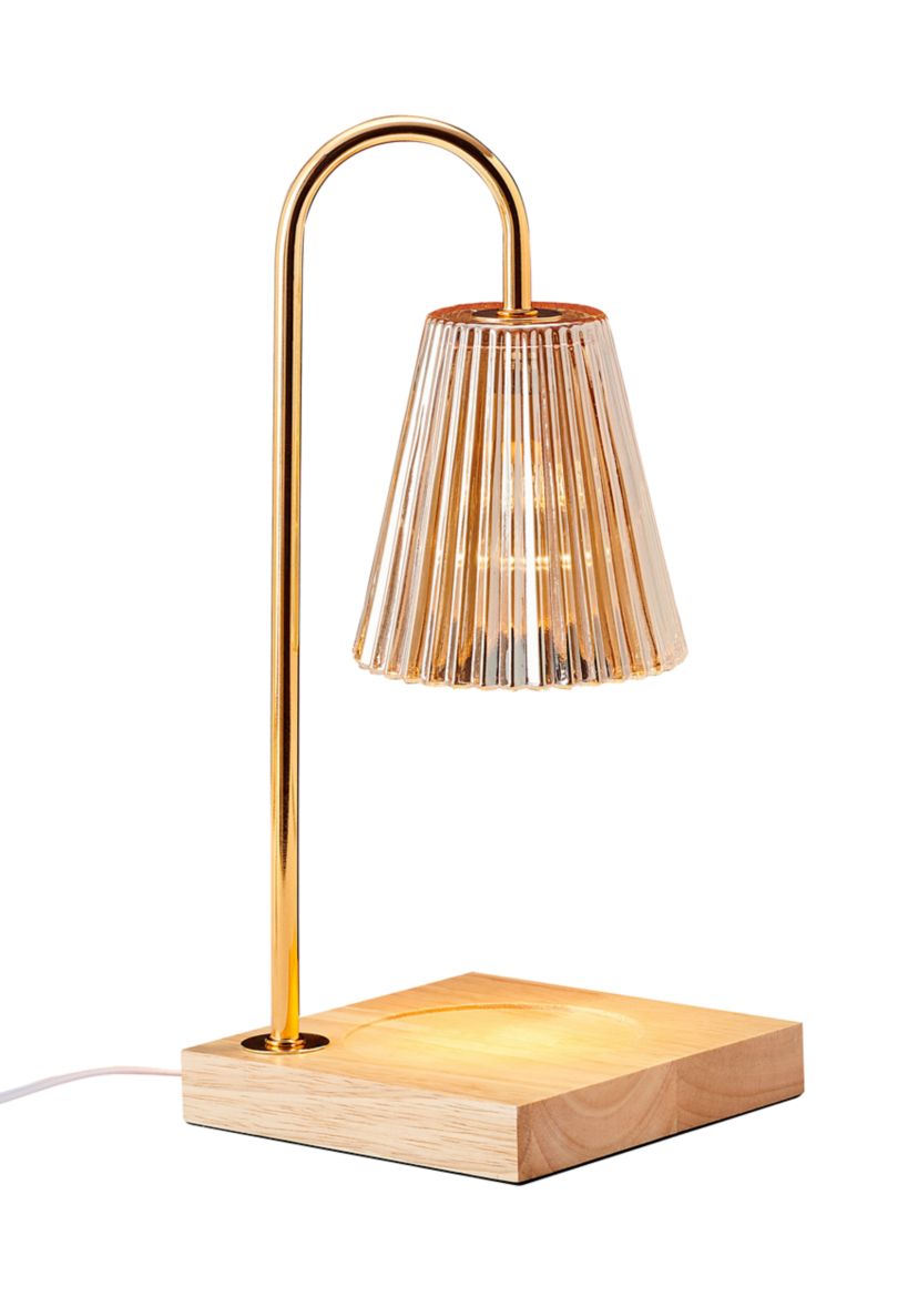 Amber Glass Shade Electric Candle Warmer
