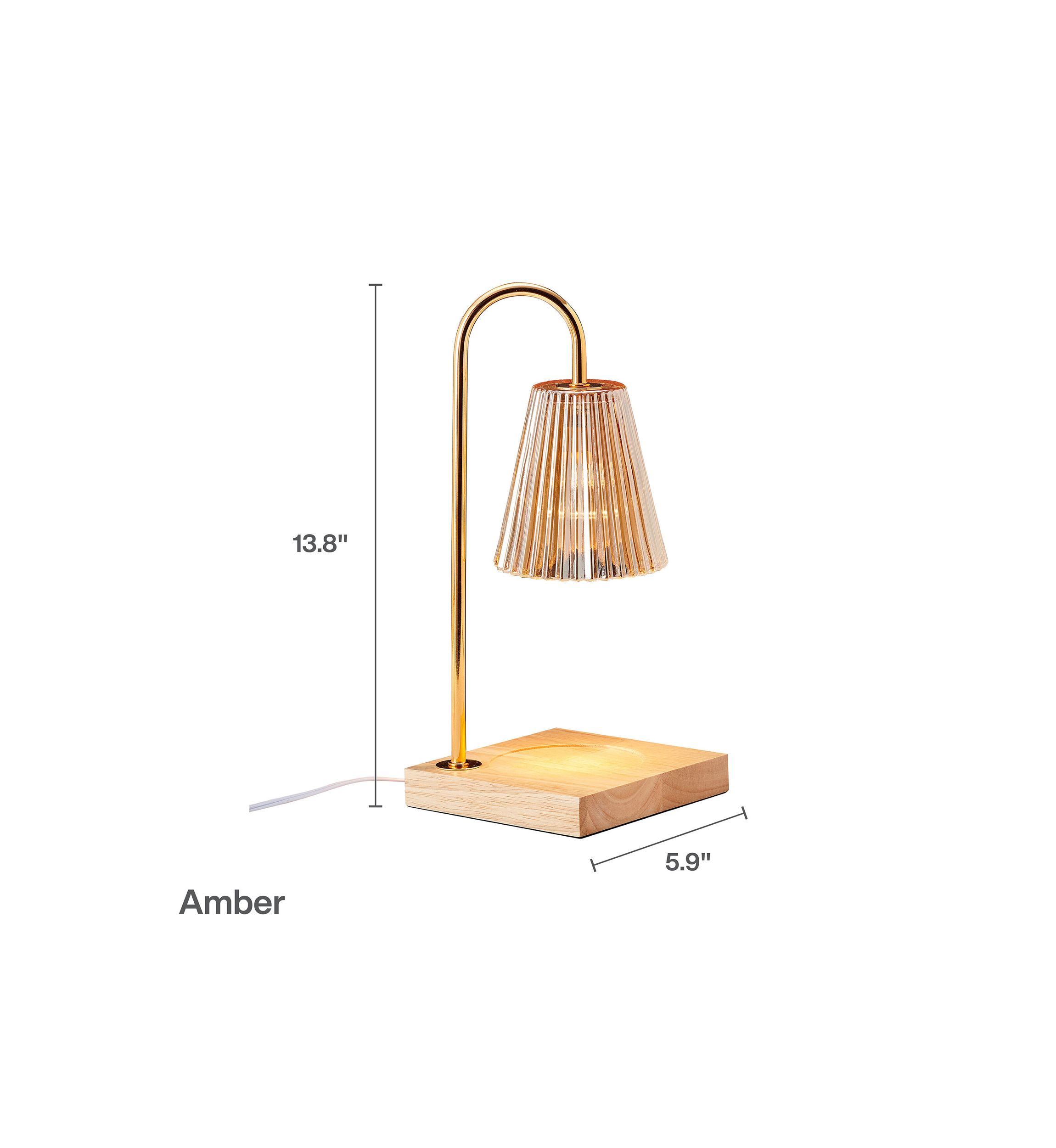 Amber Glass Shade Electric Candle Warmer